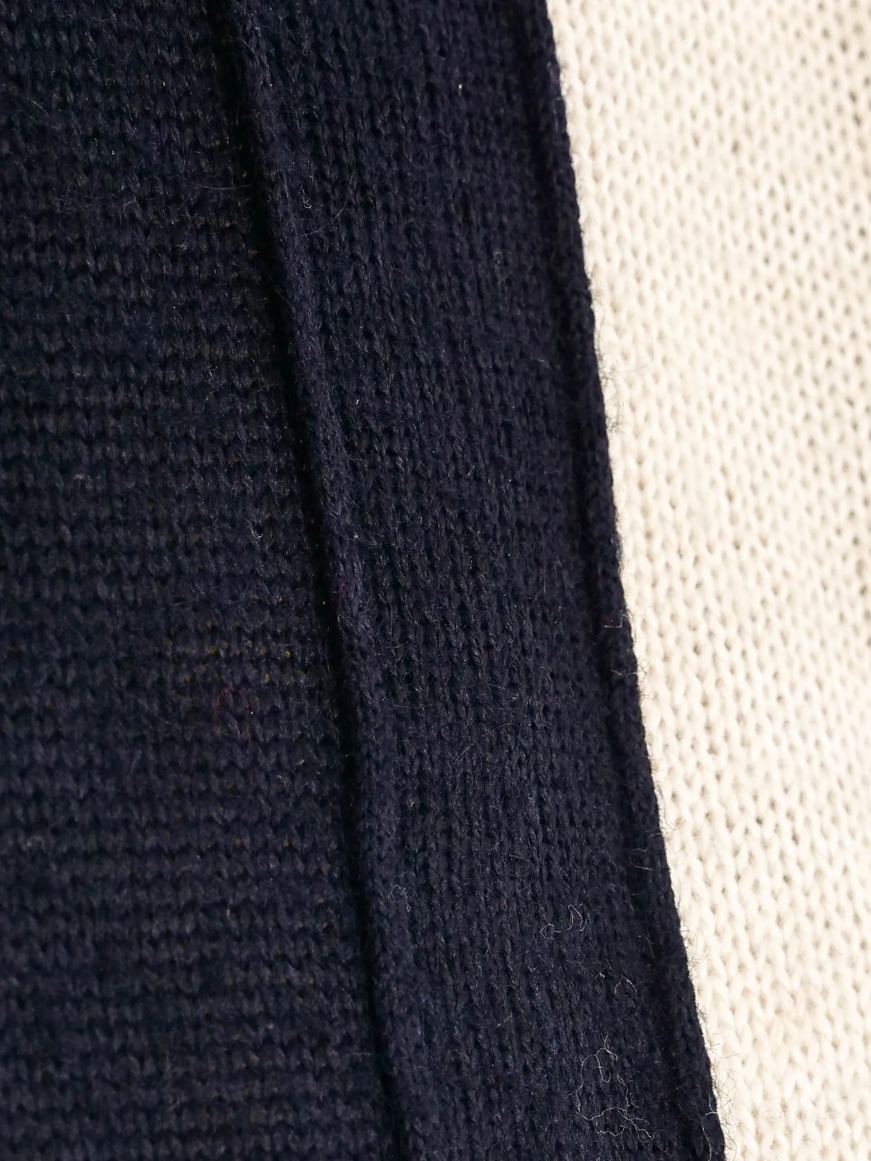 1980's Black and White Knit Sweater