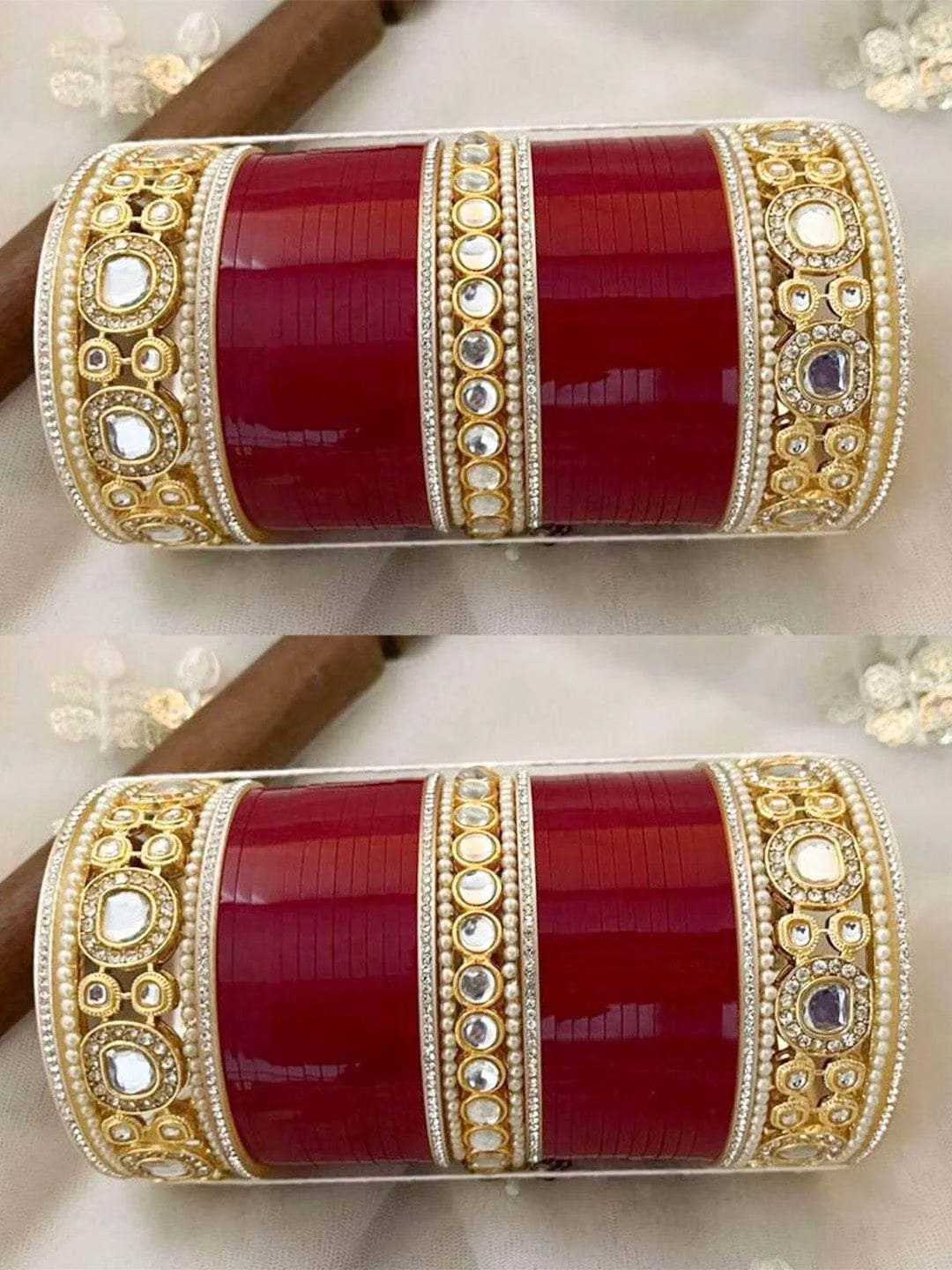 3 Layered Bridal Kundan Chooda