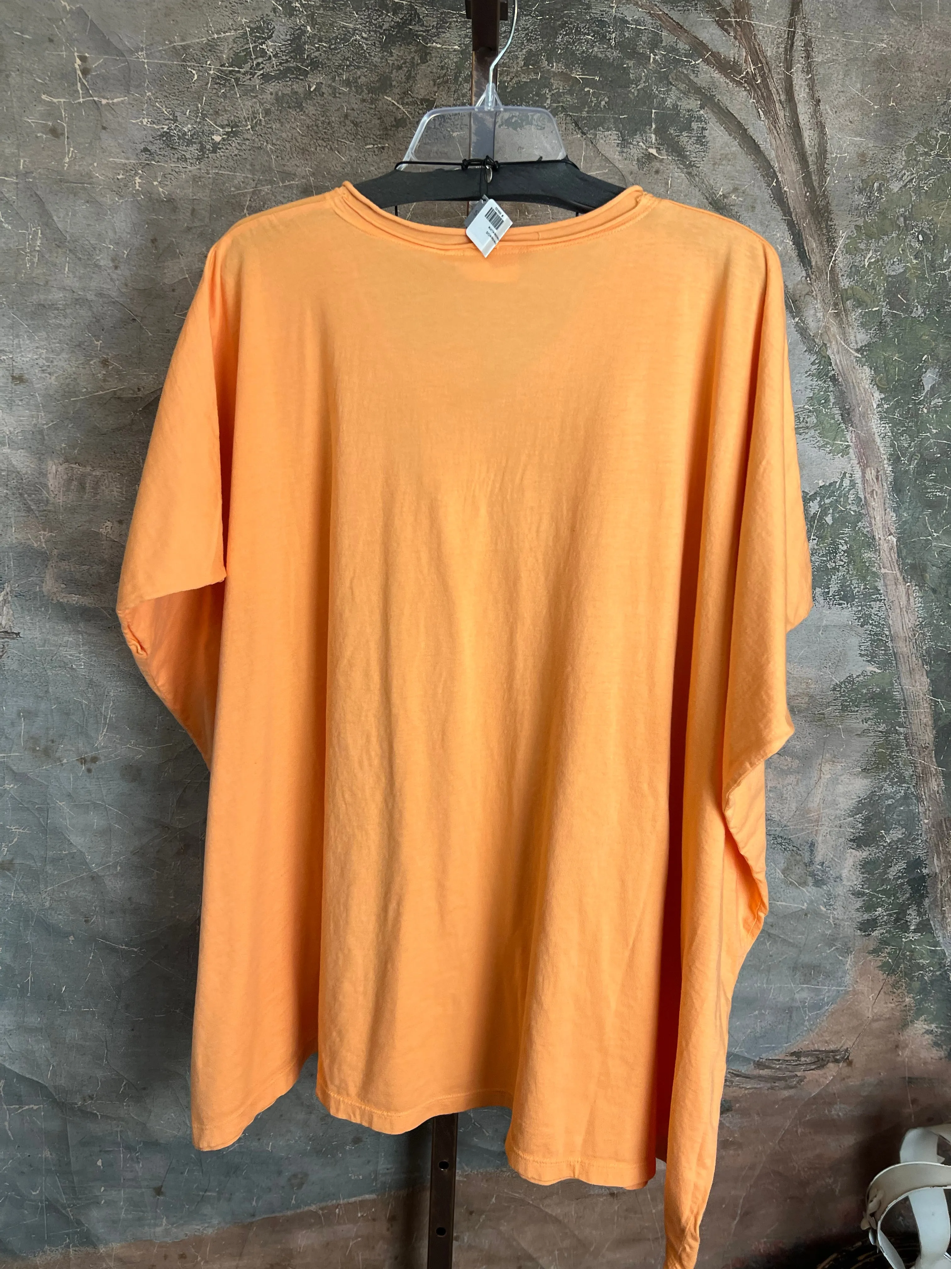 8715 Solid V-Elbow Tunic Tshirt-Creamsicle