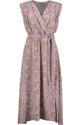 Aeries Wrap Dress Dusk Paisley