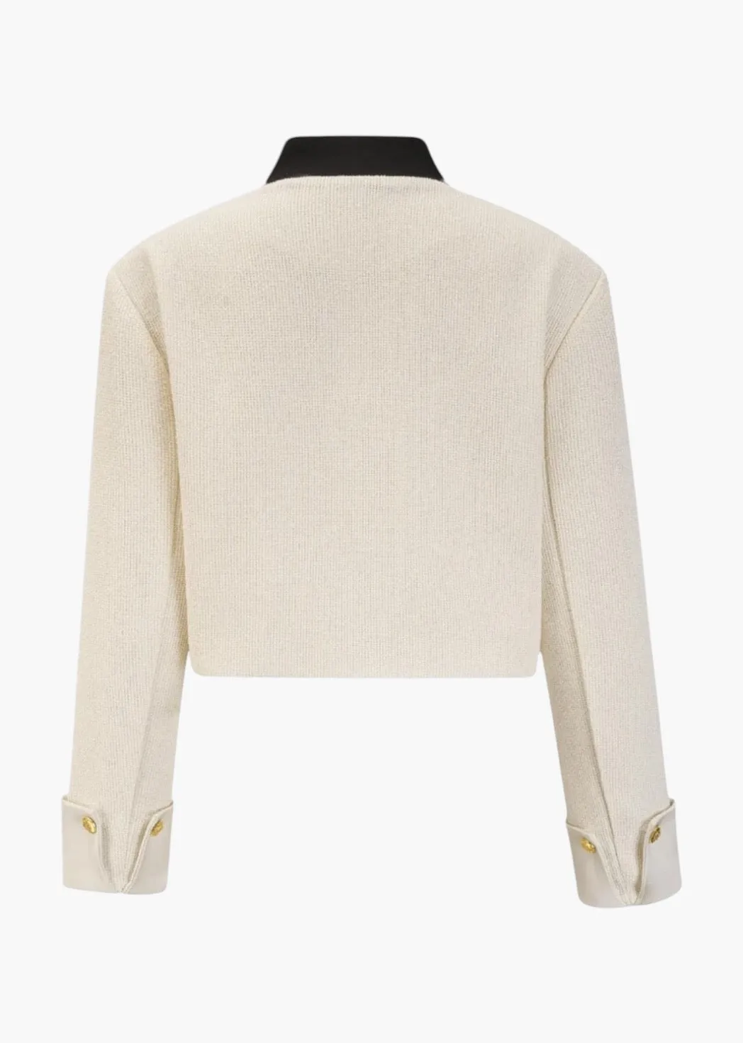 Alba Mandarin Collar Cropped Blazer