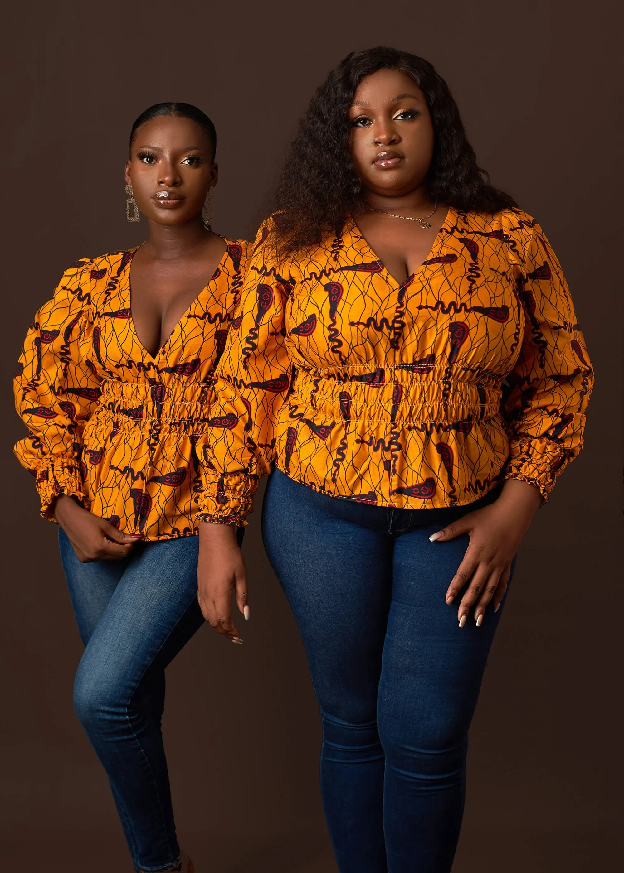 Amosa Smock Peplum Top
