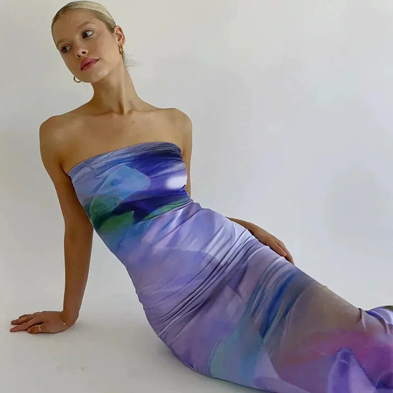 Amozae-Christmas Outfits New Year's Eve Dress Night Out Club Dresses cute winter outfits Charis Strapless Maxi Dress