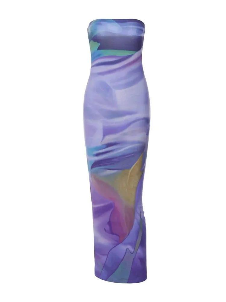 Amozae-Christmas Outfits New Year's Eve Dress Night Out Club Dresses cute winter outfits Charis Strapless Maxi Dress