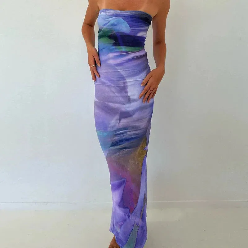 Amozae-Christmas Outfits New Year's Eve Dress Night Out Club Dresses cute winter outfits Charis Strapless Maxi Dress