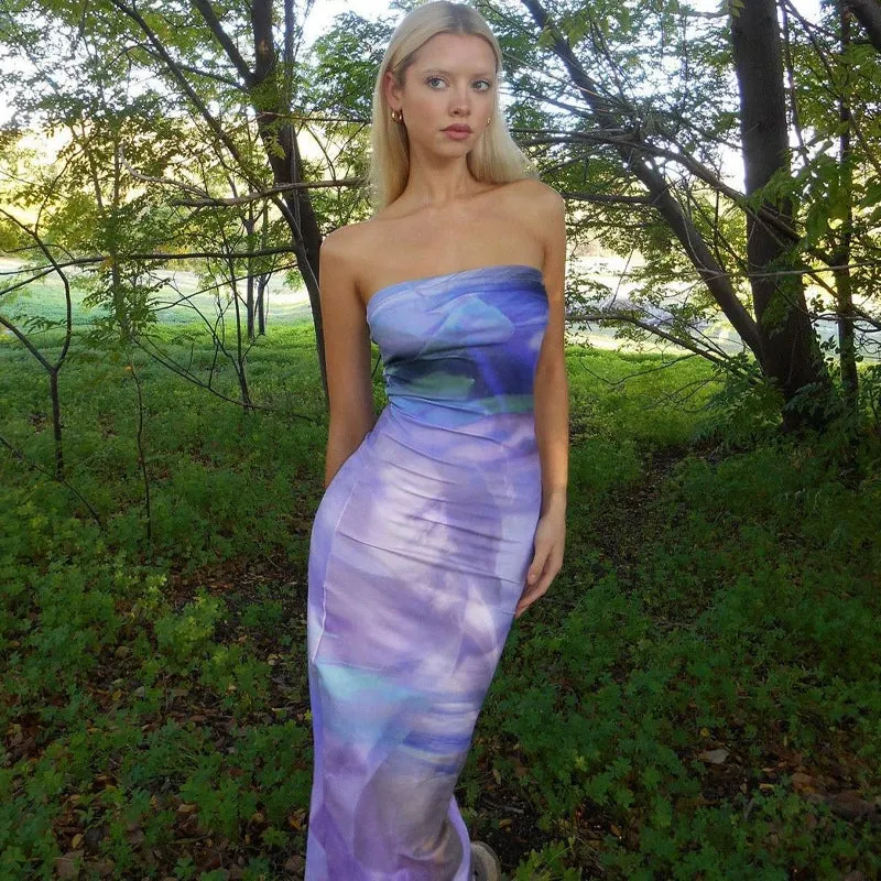 Amozae-Christmas Outfits New Year's Eve Dress Night Out Club Dresses cute winter outfits Charis Strapless Maxi Dress