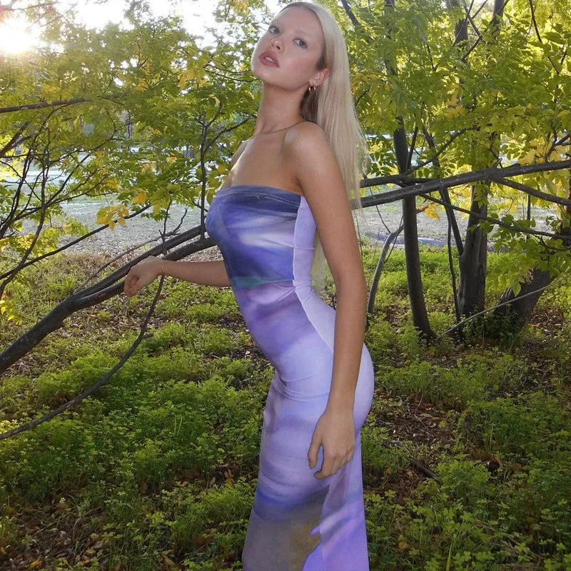 Amozae-Christmas Outfits New Year's Eve Dress Night Out Club Dresses cute winter outfits Charis Strapless Maxi Dress