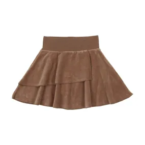 Analogie Velour Layered Skirt