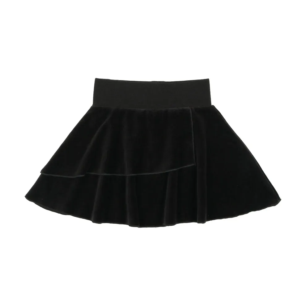 Analogie Velour Layered Skirt