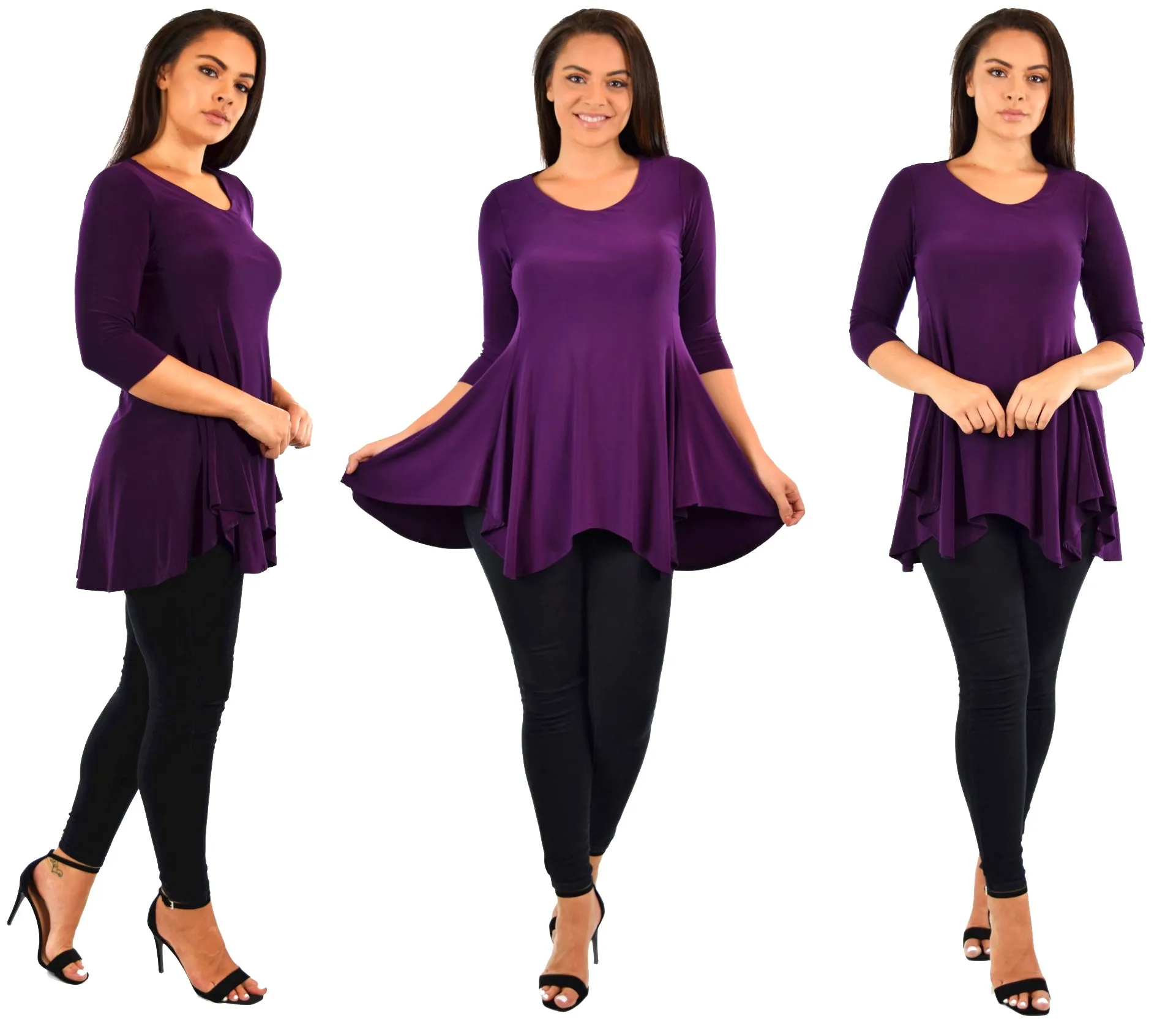 Asymmetrical Tunic, Swing Tunic, Hi-Low Tunic, Full circle Tunic, Voyager Tunic, Lagenlook Tunic, Women Tunic, size  S,M,L,XL