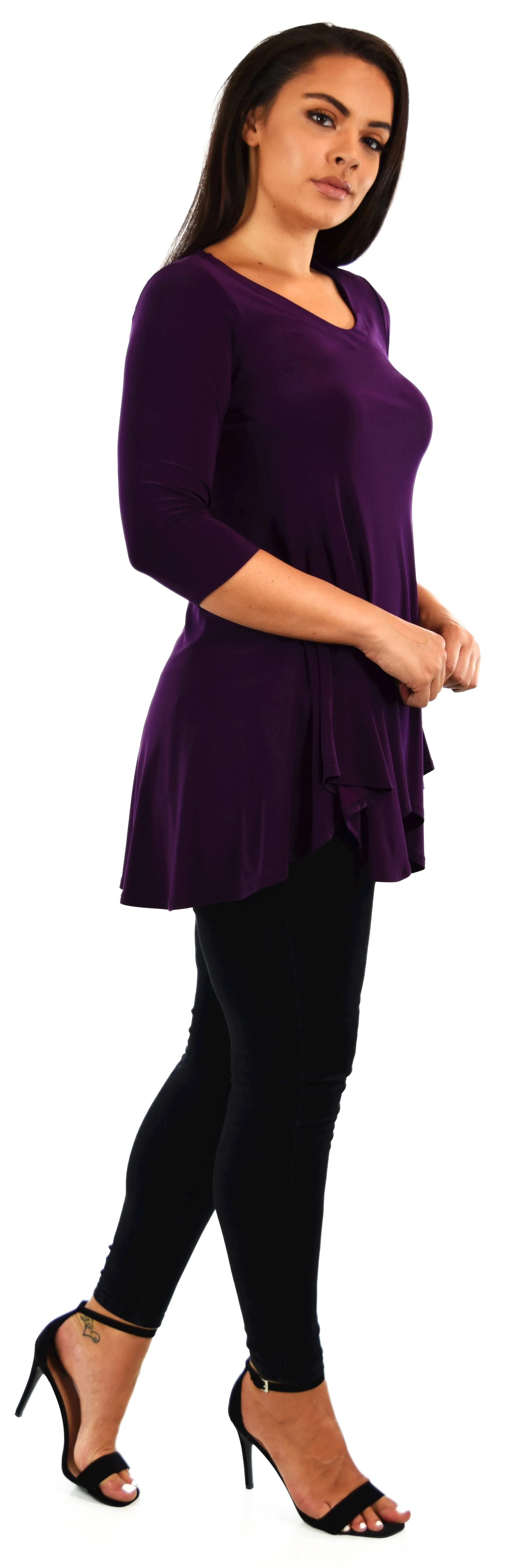Asymmetrical Tunic, Swing Tunic, Hi-Low Tunic, Full circle Tunic, Voyager Tunic, Lagenlook Tunic, Women Tunic, size  S,M,L,XL