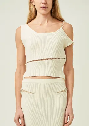 BEADED CUT-OUT TOP