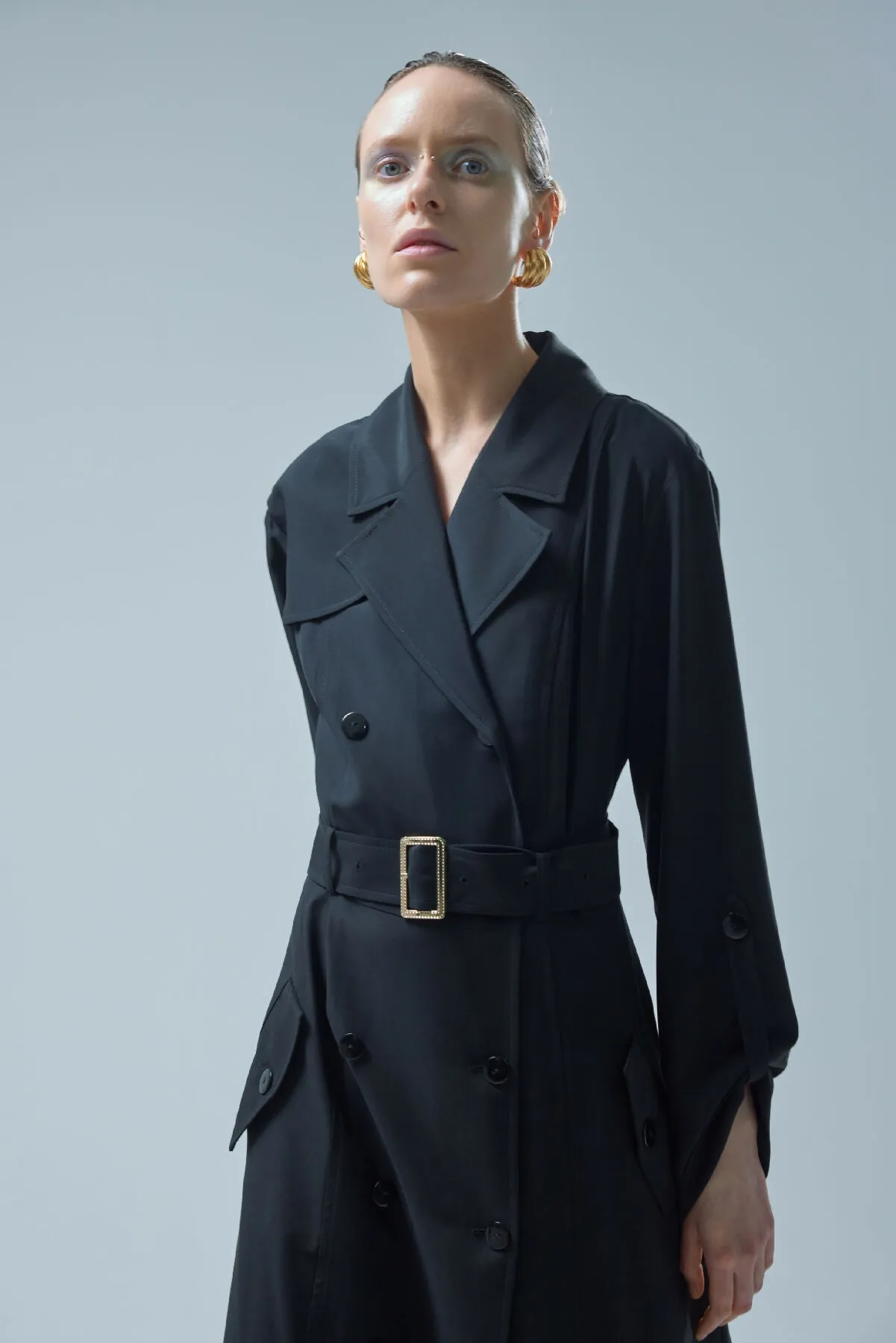 Belted Trench Dress