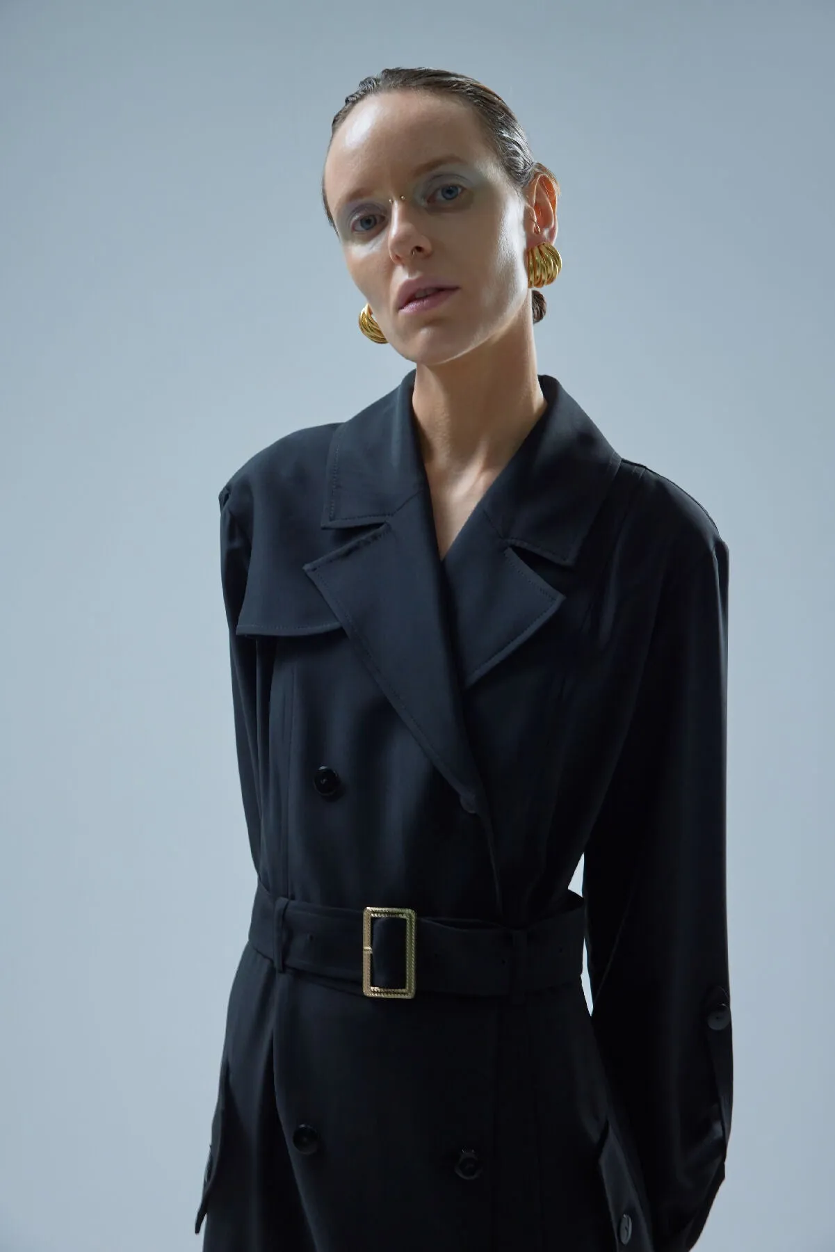 Belted Trench Dress