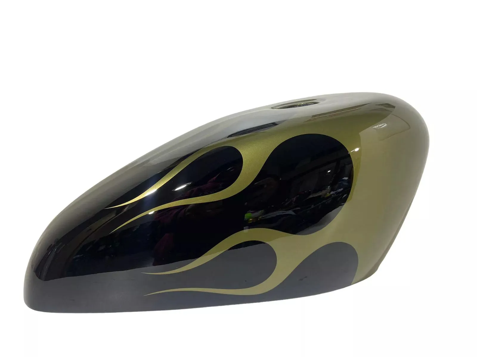 BLACK OLIVE GREEN FLAMES - Iron