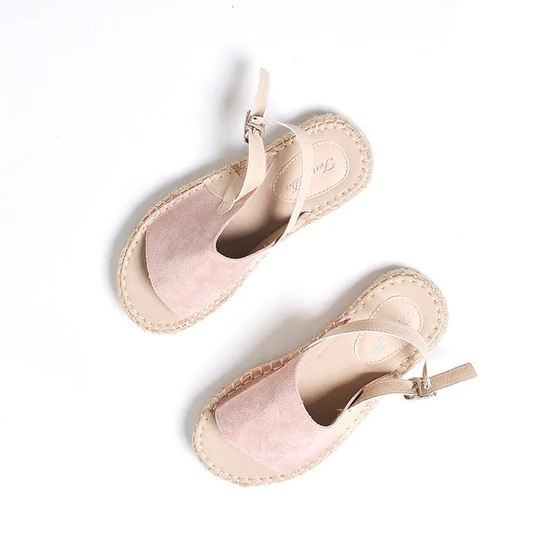 BOOPDO DESIGN SUEDE ESPADRILLE SANDALS