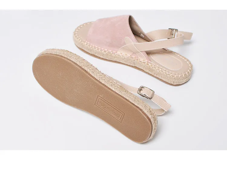 BOOPDO DESIGN SUEDE ESPADRILLE SANDALS