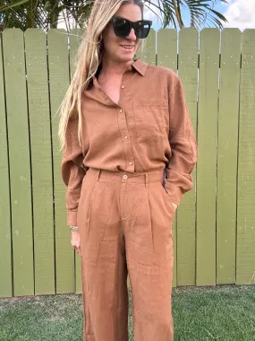 CARVE DESIGNS Taylor Linen Tunic - Rum Chambray