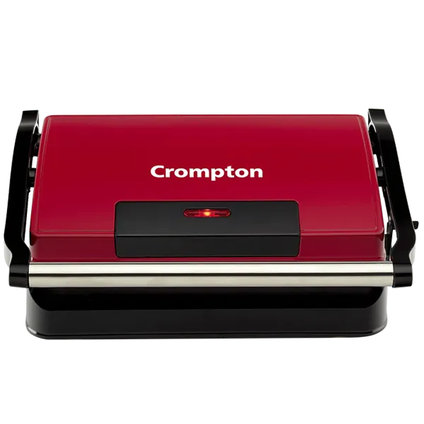 Crompton QuickServe 2 Slice Panini Maker with Floating Hinges | 700W Sandwich Maker