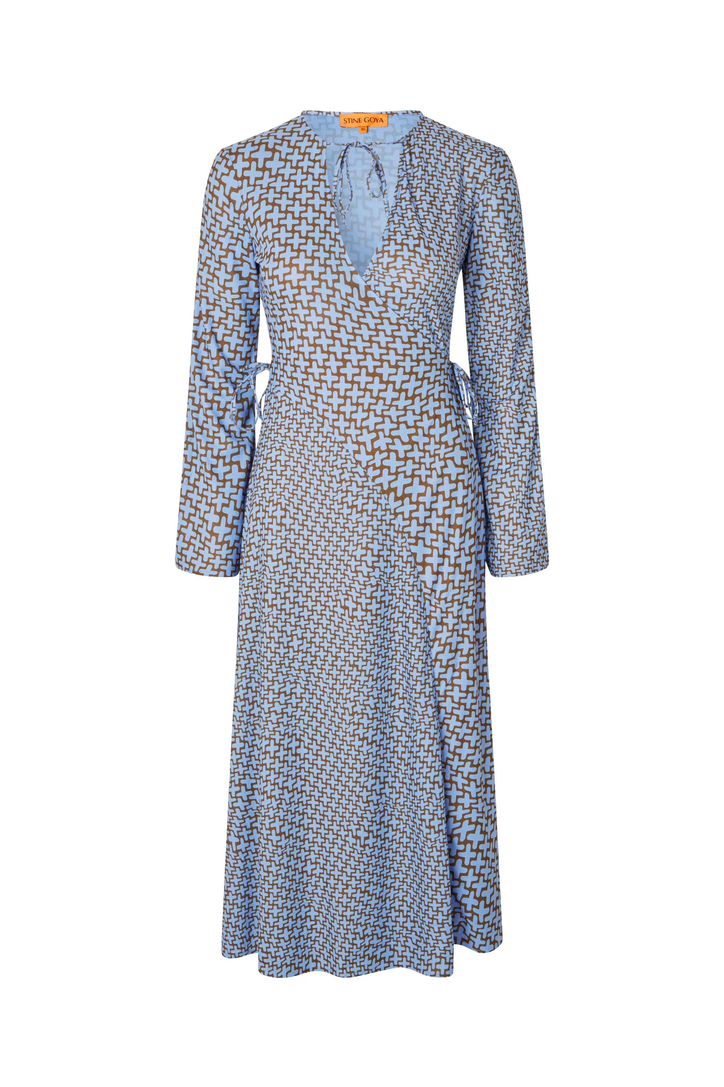 Dry Jersey, Long Sleeve Wrap Tie Dress