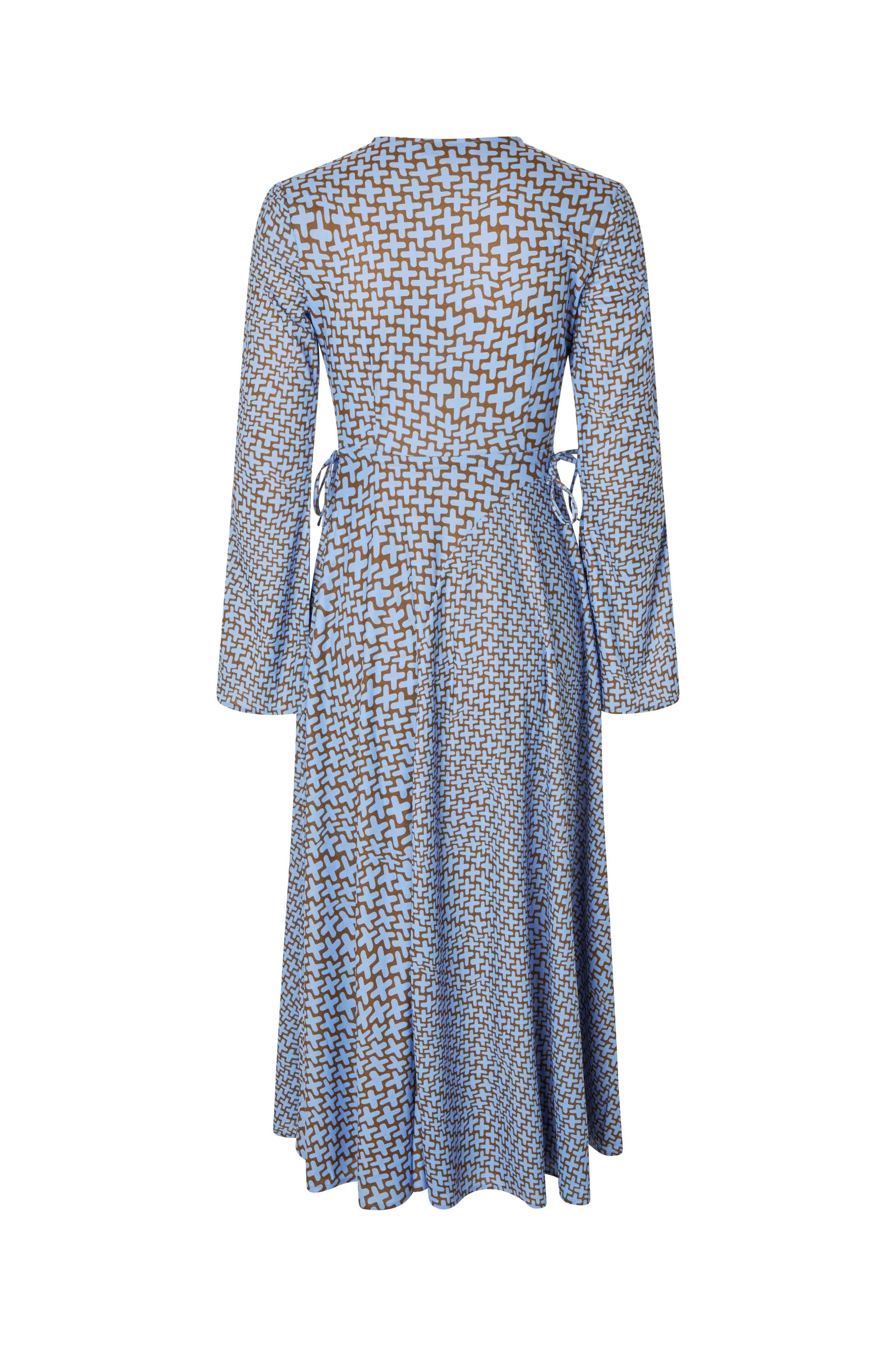 Dry Jersey, Long Sleeve Wrap Tie Dress