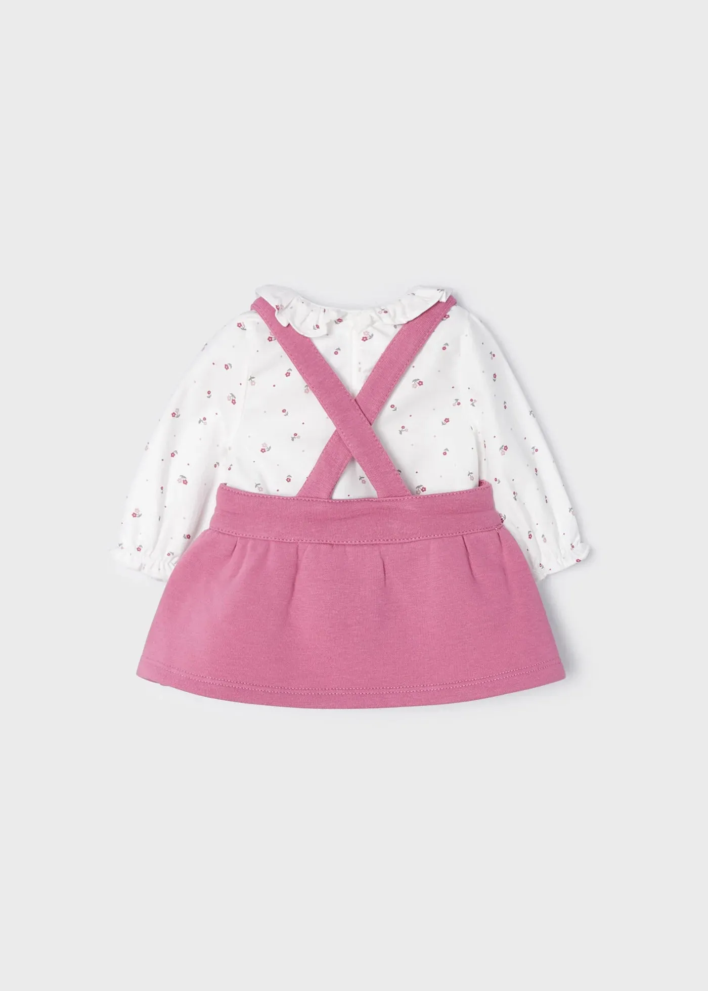Ecofriends 2 Piece Set With Overall Dress Newborn Pink | Mayoral
