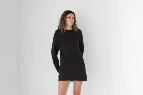 Essential 90s Charcoal Cotton Sweater Dress