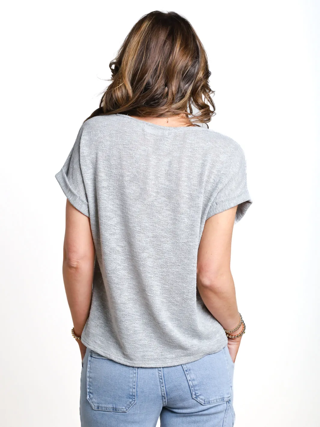 Far Too Good Cuffed Sleeve Top