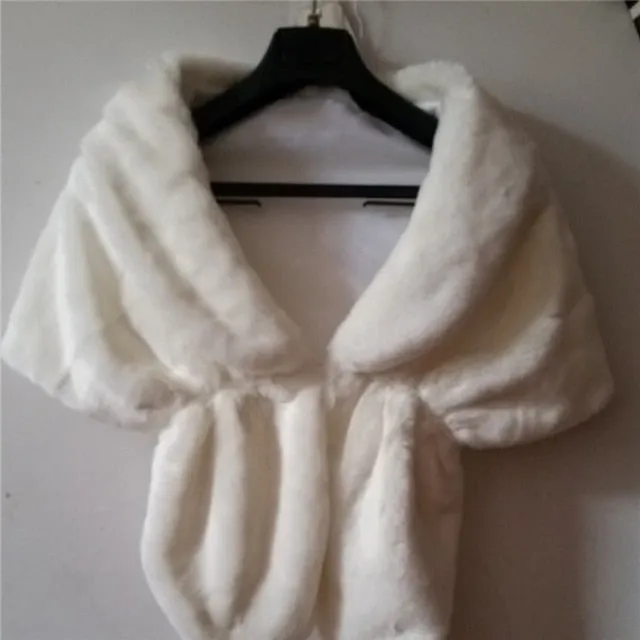 Faux Fur Coat Women Evening Party Wraps-many colors available
