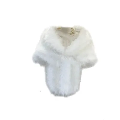 Faux Fur Coat Women Evening Party Wraps-many colors available