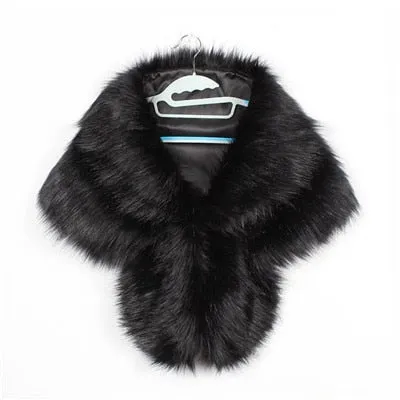 Faux Fur Coat Women Evening Party Wraps-many colors available