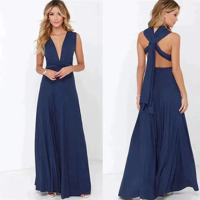 Fleur Elastic Wrap Dress with Straps