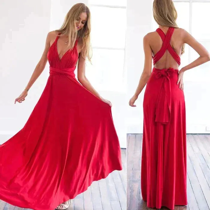 Fleur Elastic Wrap Dress with Straps