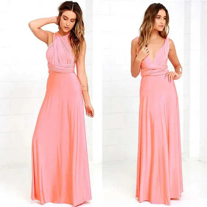 Fleur Elastic Wrap Dress with Straps