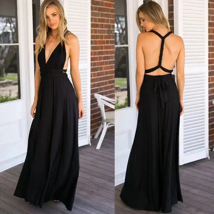 Fleur Elastic Wrap Dress with Straps