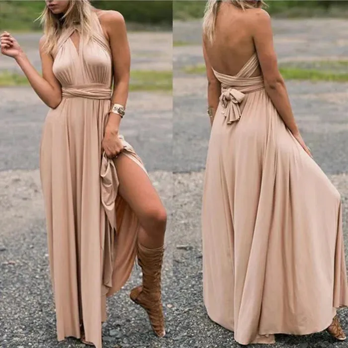 Fleur Elastic Wrap Dress with Straps