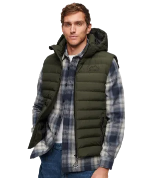Fuji Padded Gilet in Dark Moss Green