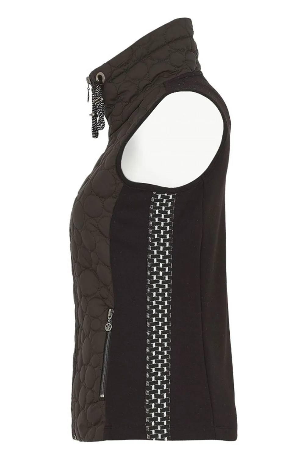 Funnel Neck Gilet | Black