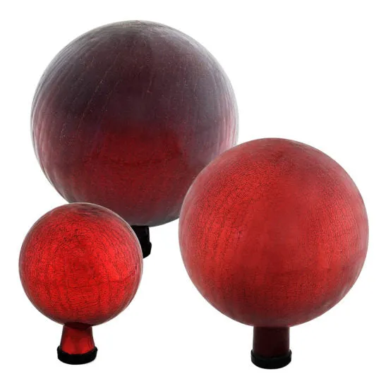 Gazing Ball - 10" - Red