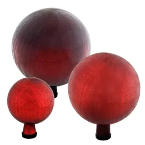 Gazing Ball - 10" - Red