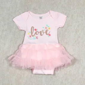 Gerber Baby Girls Pink Love Tutu Bodysuit 3-6M