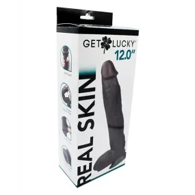 Get Lucky 12" Real Skin Series - Dark Brown