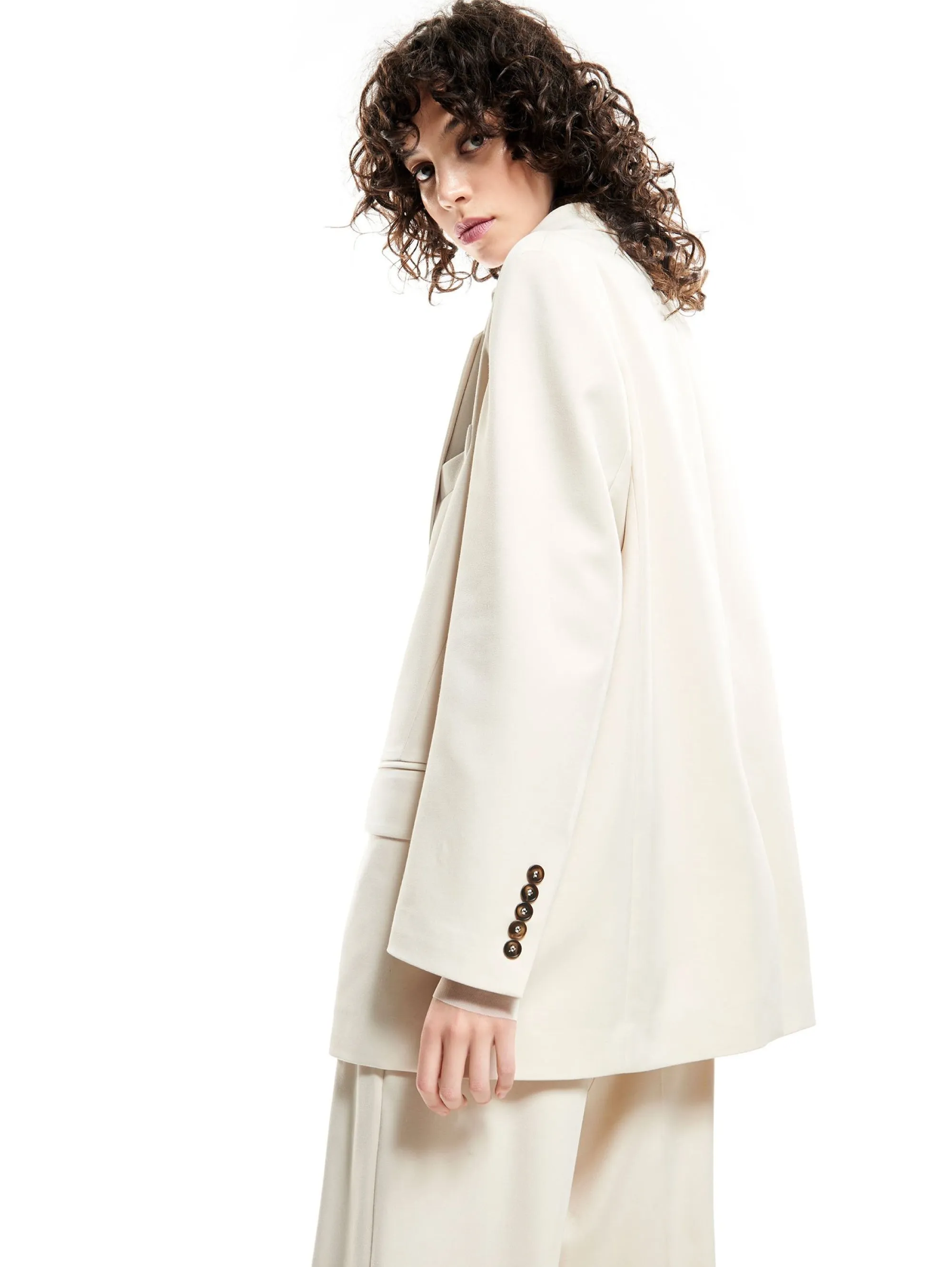 Giacca Over Monopetto Beige