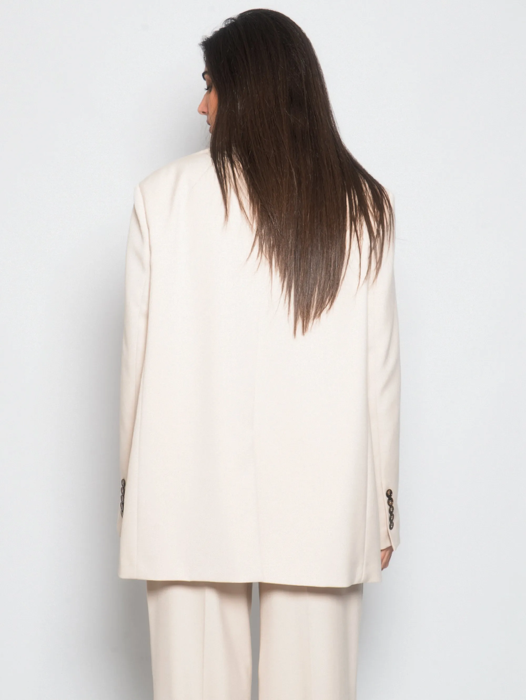 Giacca Over Monopetto Beige