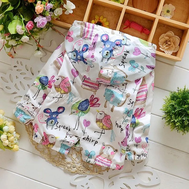 Graffiti Printing Hooded Toddler Jackets