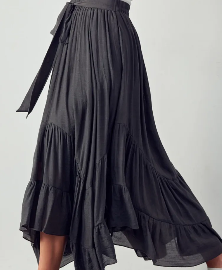 Grey Day Date Maxi Skirt