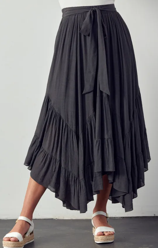 Grey Day Date Maxi Skirt