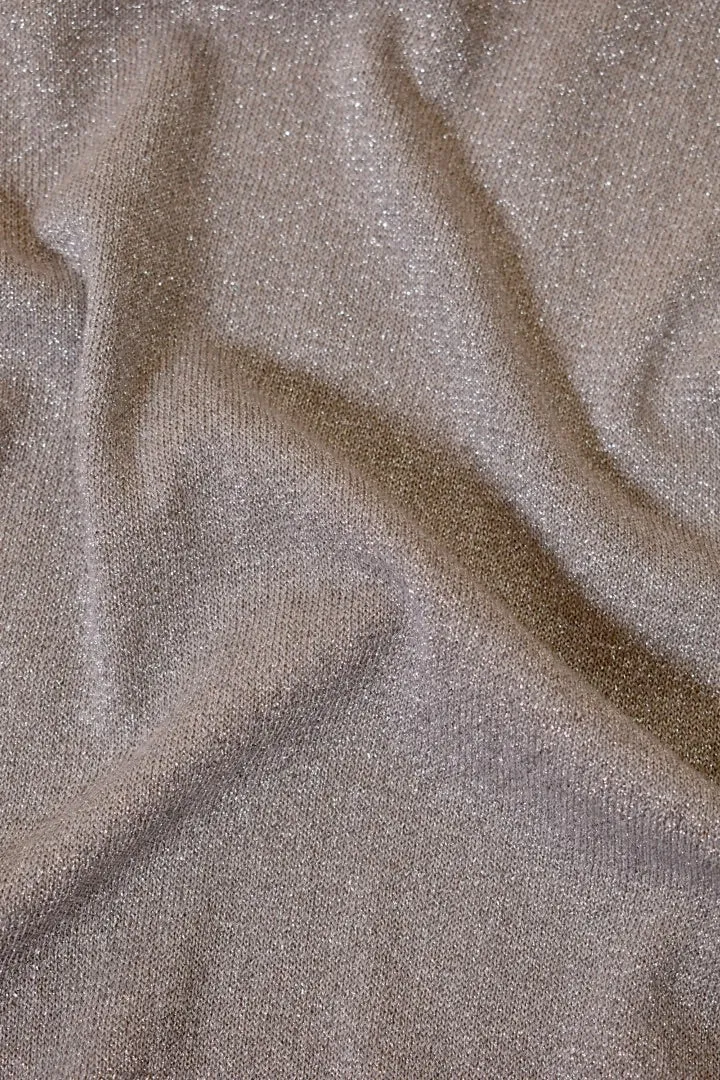 Grey Metallic Knit Cardigan By Braemar Jeremy Scott