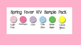 Heat Transfer Vinyl Sample Pack - Siser EasyWeed HTV Sample Pack - Spring Fever HTV Pack - Monthly Sample Pack 6 12x15" Sheets Heat Transfer Vinyl Iron-On Vinyl