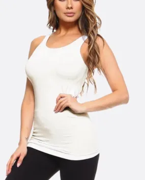 Ivory Round neck tank top